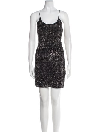 Alice + Olivia Scoop Neck Mini Dress