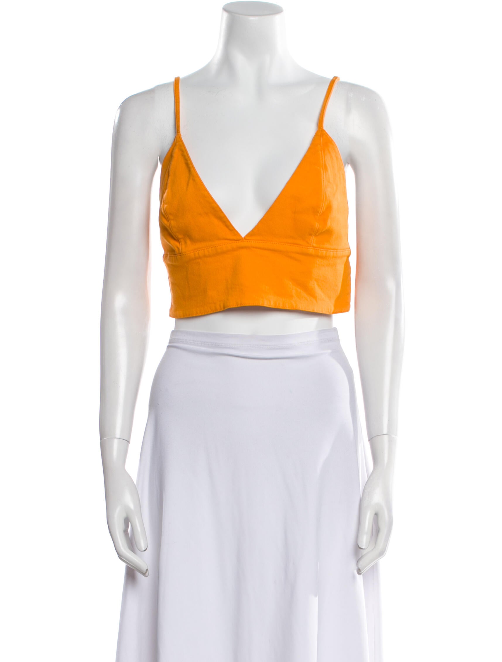 Alice + Olivia Square Neckline Sleeveless Crop Top