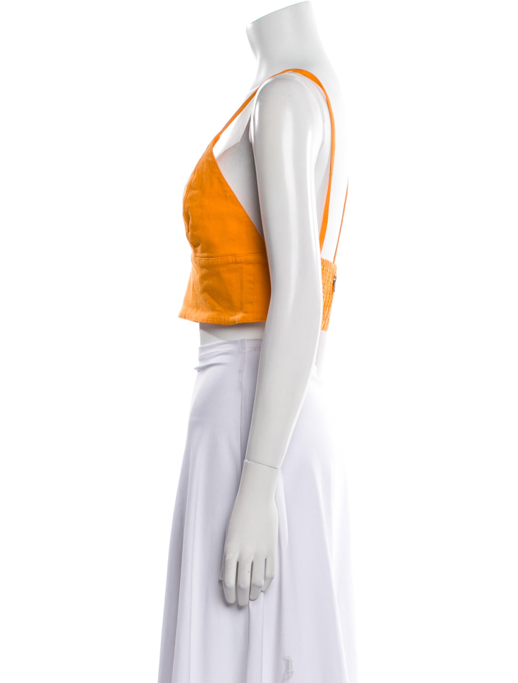 Alice + Olivia Square Neckline Sleeveless Crop Top