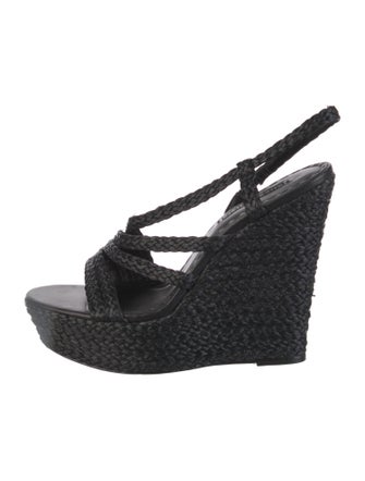 Alice + Olivia Straw Slingback Sandals