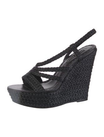 Alice + Olivia Straw Slingback Sandals