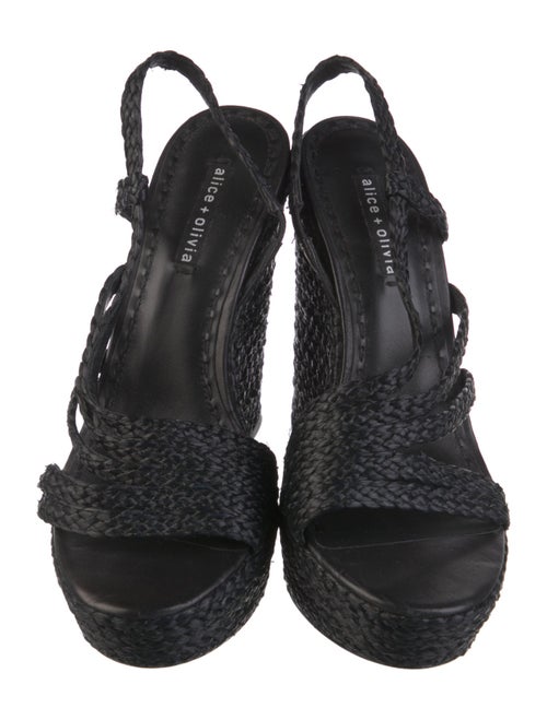 Alice + Olivia Straw Slingback Sandals