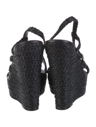 Alice + Olivia Straw Slingback Sandals