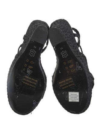 Alice + Olivia Straw Slingback Sandals