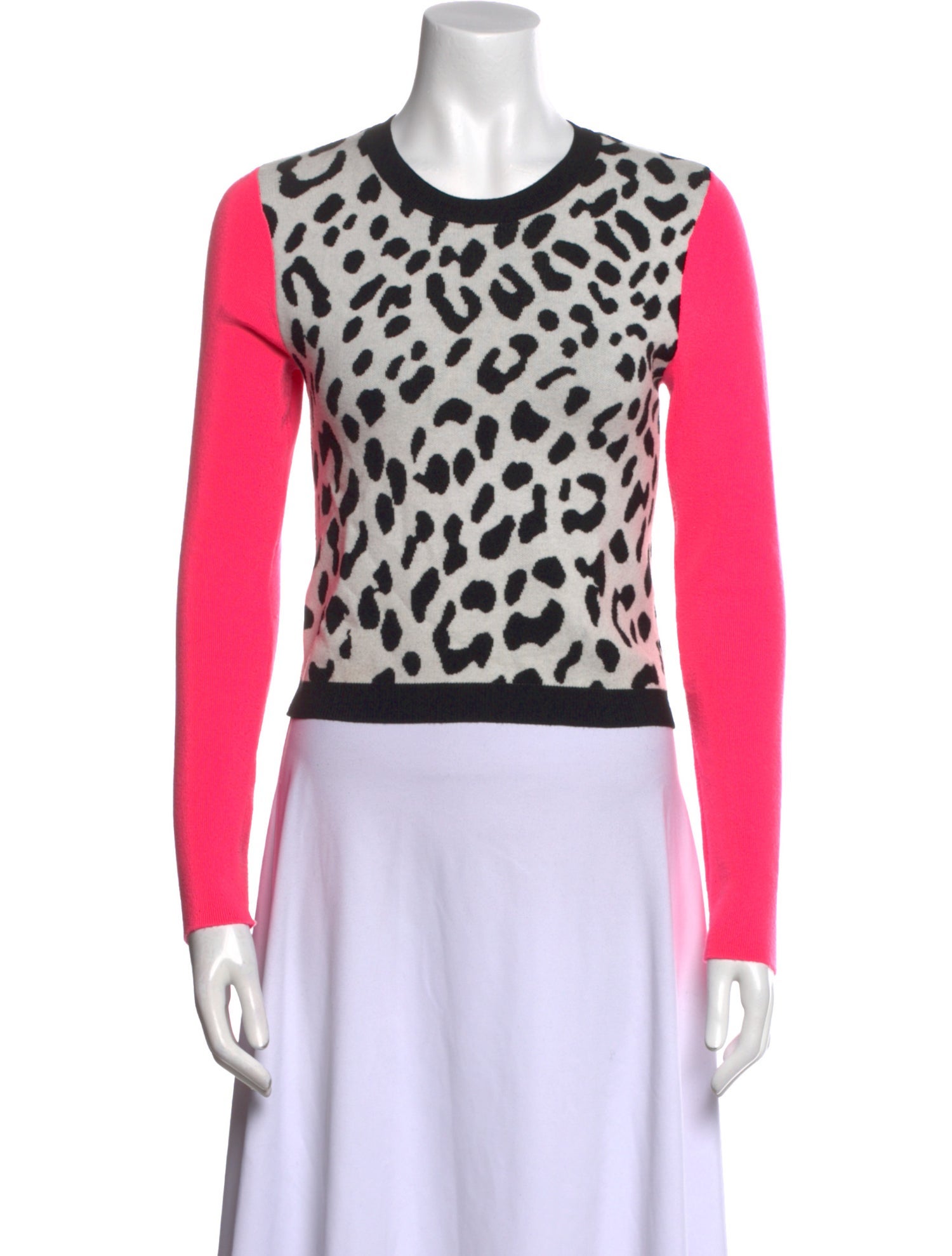 Alice + Olivia Animal Print Crew Neck Sweatshirt