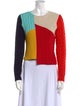 Alice + Olivia Wool Colorblock Pattern Sweater