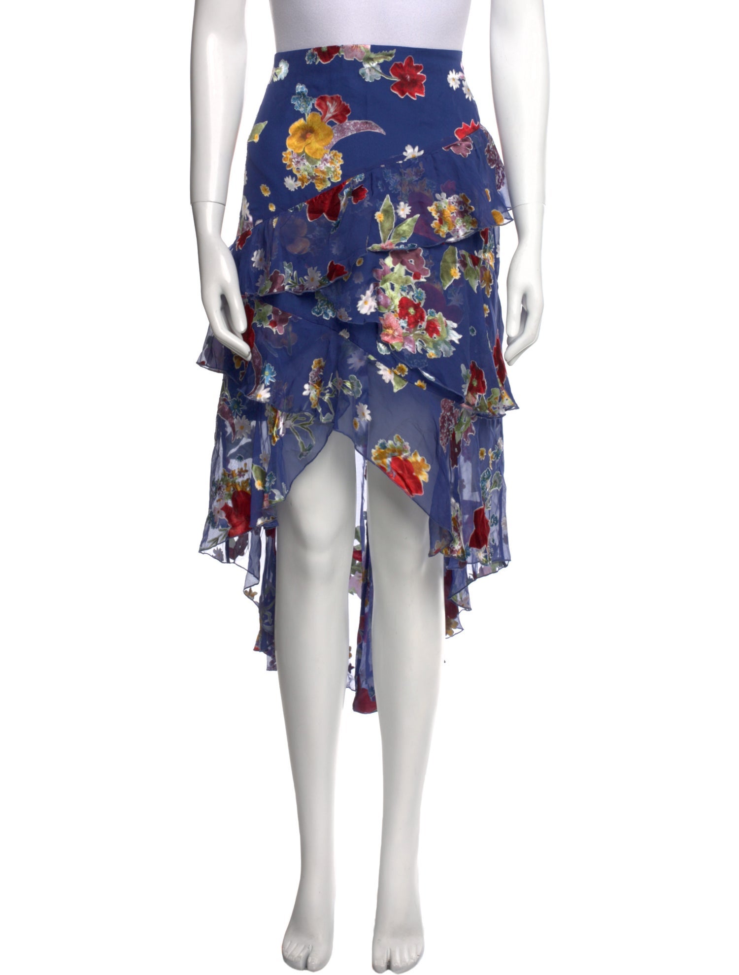 Alice + Olivia Floral Print Midi Length Skirt w/ Tags