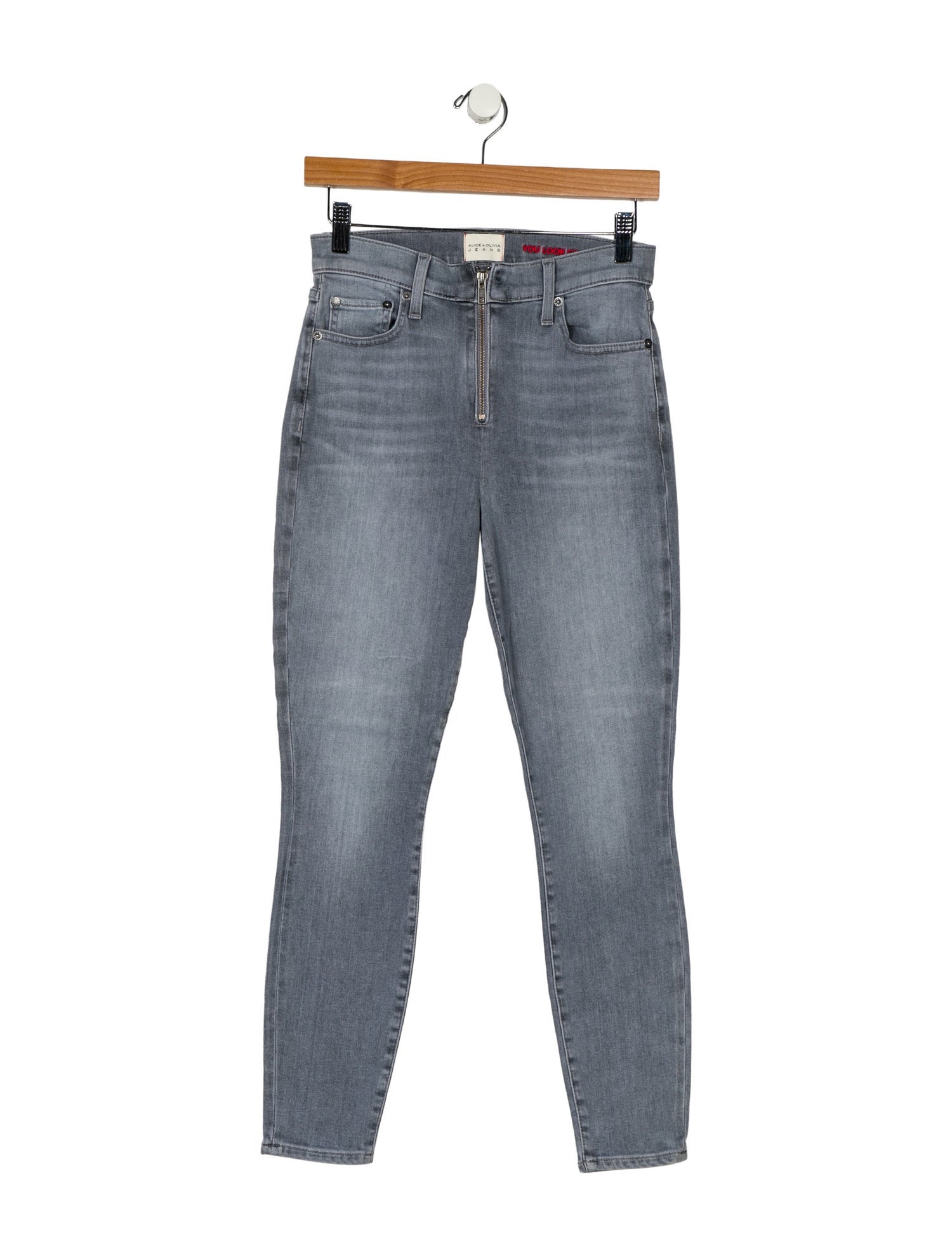 Alice + Olivia Mid-Rise Skinny Leg Jeans