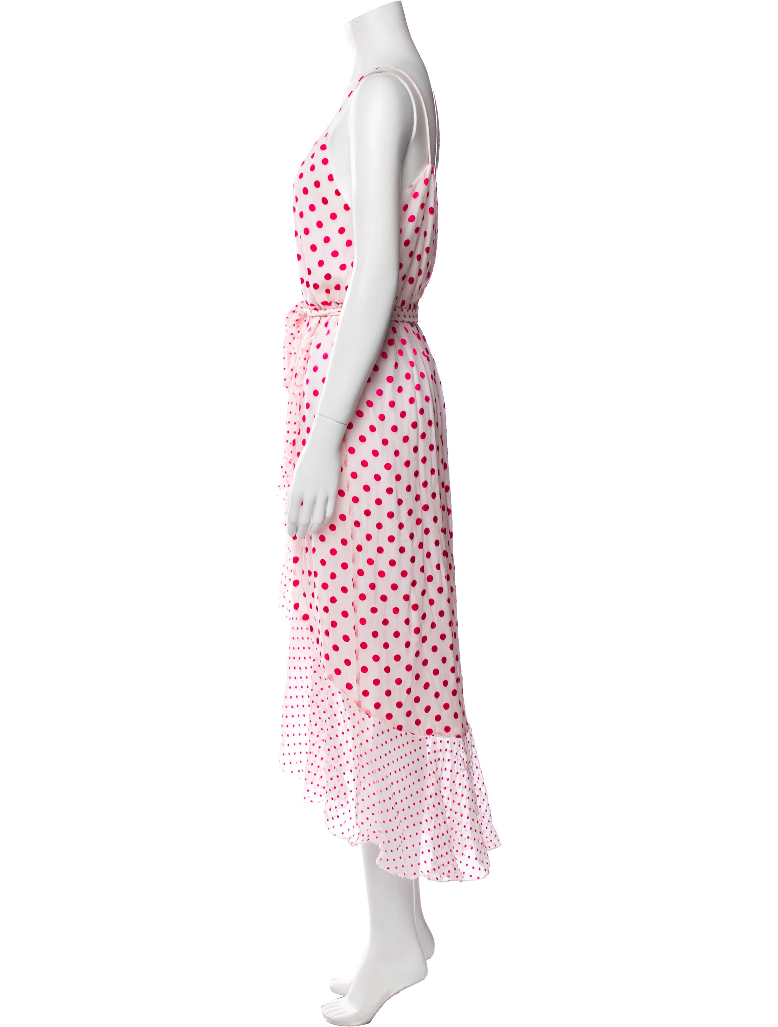 Alice + Olivia Polka Dot Print Midi Length Dress