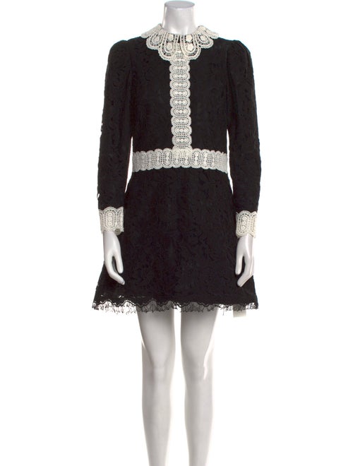 Alice + Olivia Lace Pattern Mini Dress