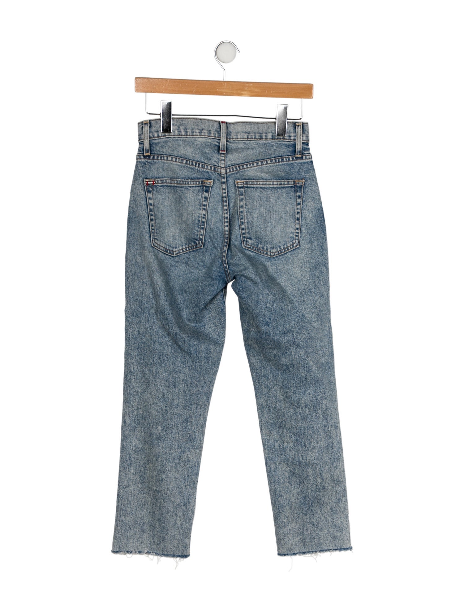 Alice + Olivia Mid-Rise Straight Leg Jeans