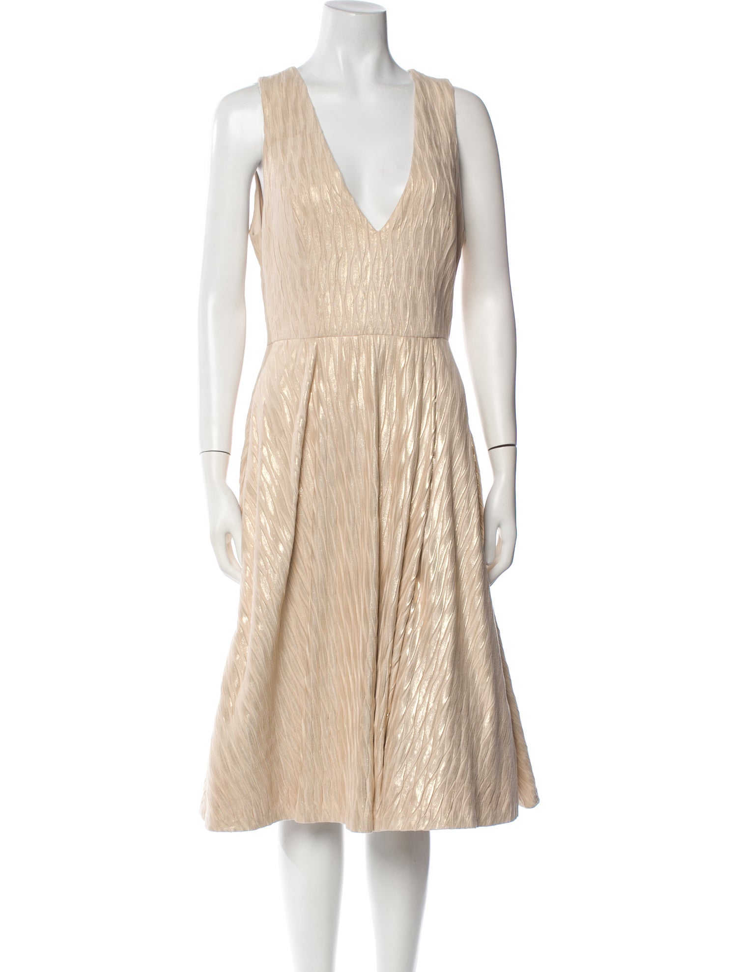 Alice + Olivia V-Neck Midi Length Dress