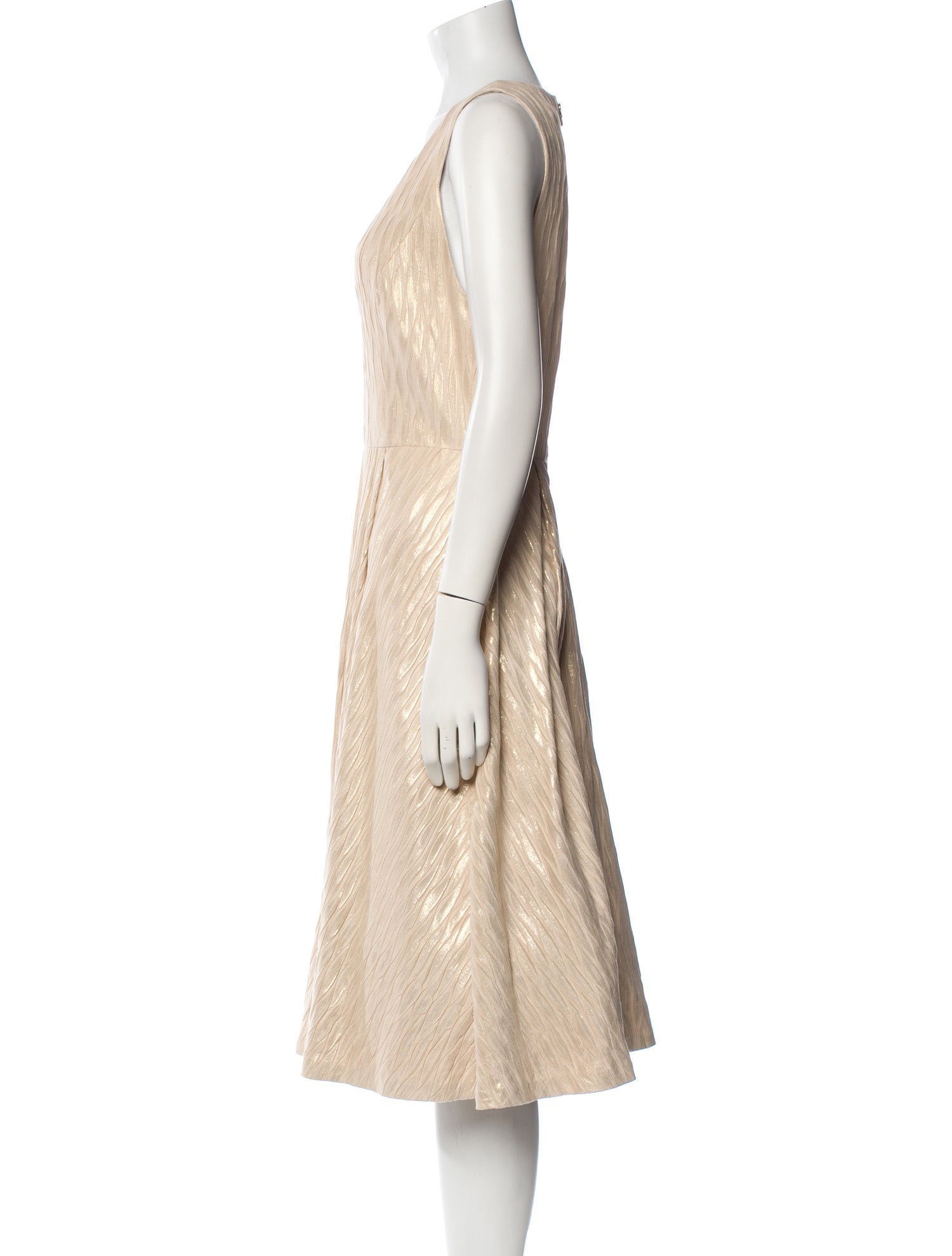 Alice + Olivia V-Neck Midi Length Dress