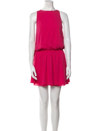 Alice + Olivia Bateau Neckline Mini Dress