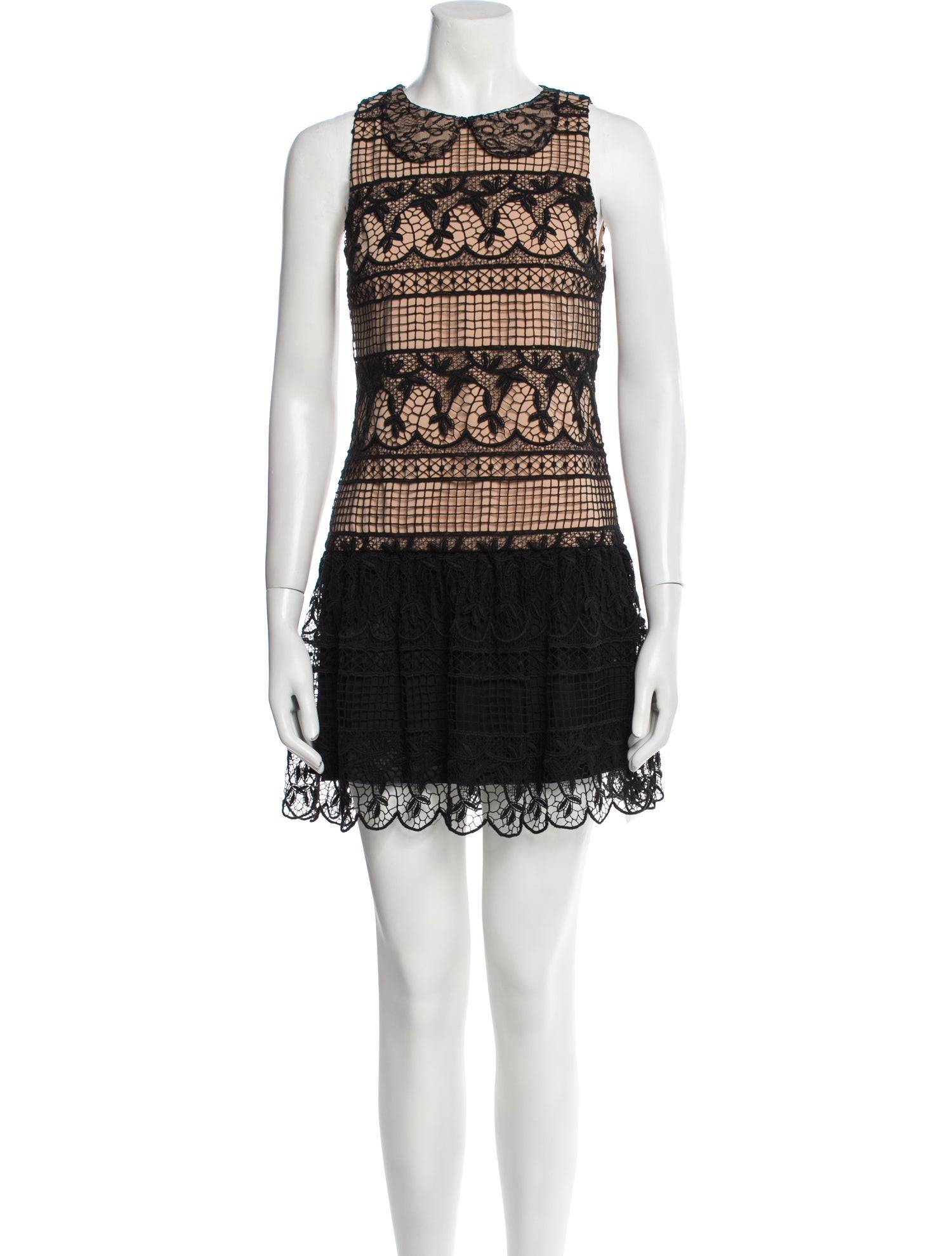 Alice + Olivia Lace Pattern Mini Dress