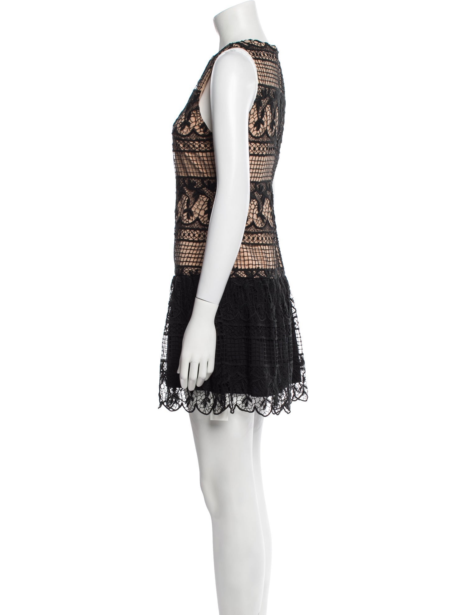 Alice + Olivia Lace Pattern Mini Dress