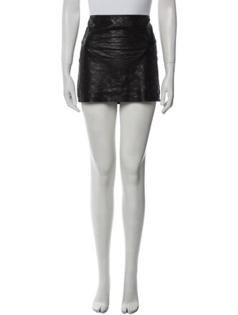 Alice + Olivia Lamb Leather Mini Skirt