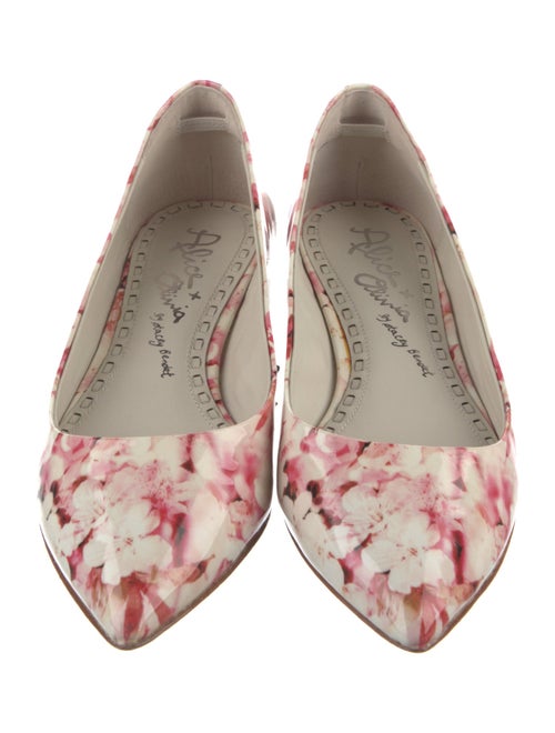 Alice + Olivia Patent Leather Floral Print Flats