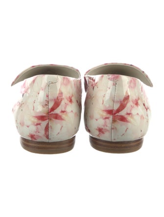 Alice + Olivia Patent Leather Floral Print Flats