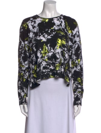 Alice + Olivia Floral Print Bateau Neckline Blouse