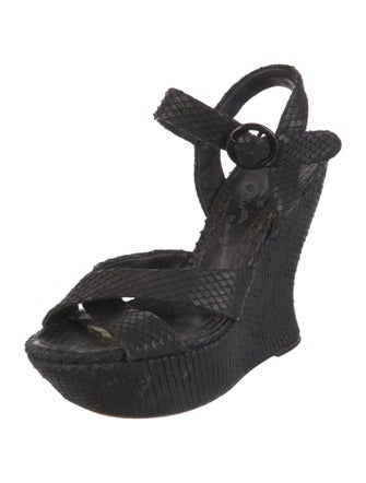 Alice + Olivia Snakeskin Espadrilles