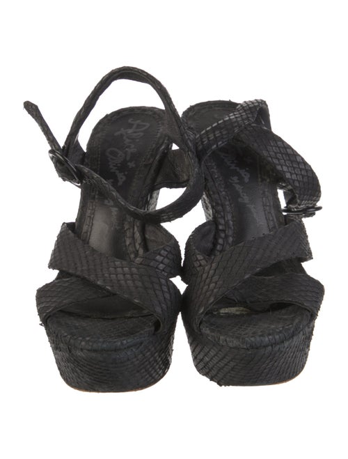 Alice + Olivia Snakeskin Espadrilles