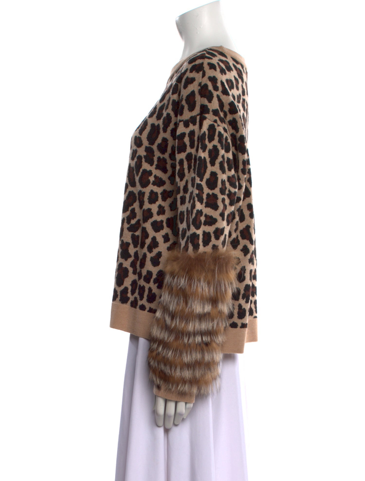 Alice + Olivia Wool Animal Print Sweater