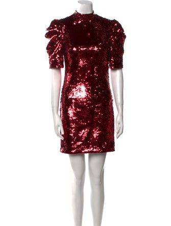 Alice + Olivia Mock Neck Mini Dress