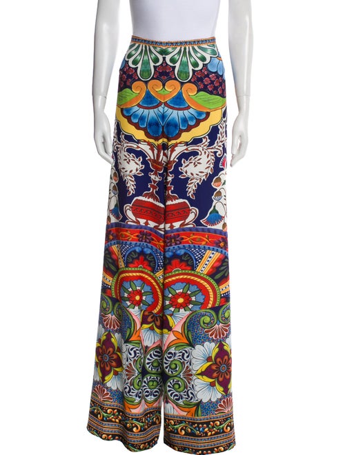 Alice + Olivia Printed Wide Leg Pants
