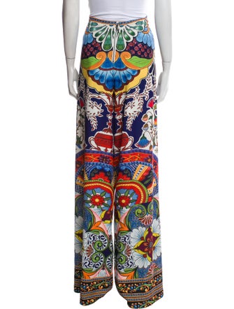 Alice + Olivia Printed Wide Leg Pants