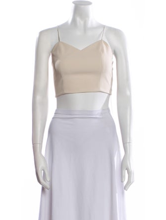 Alice + Olivia Square Neckline Sleeveless Crop Top