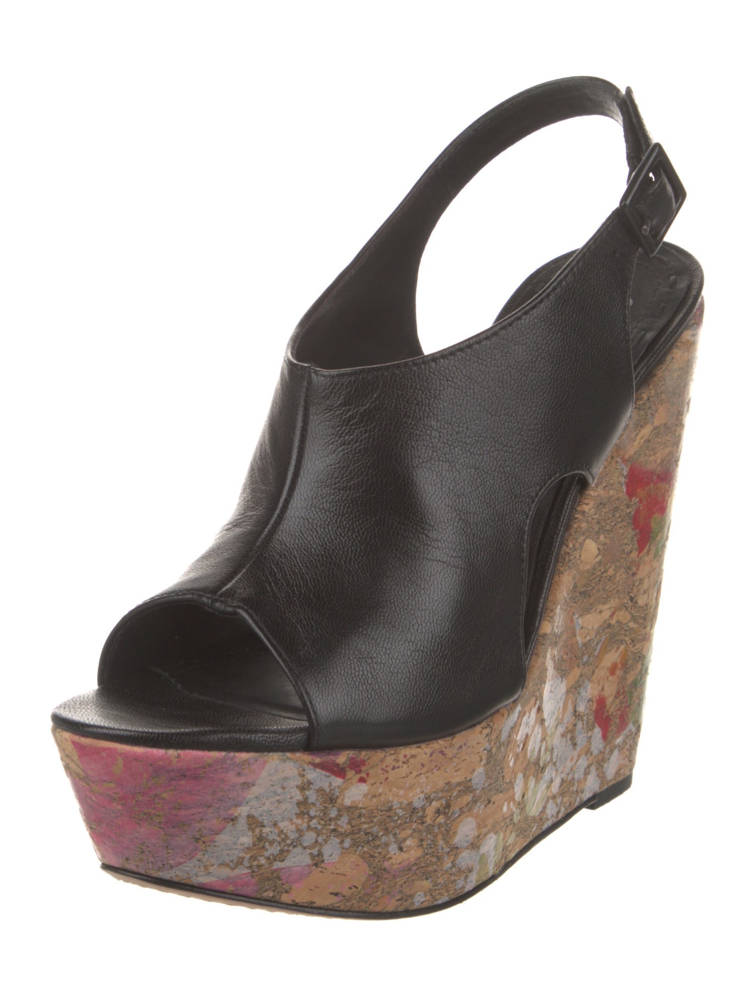 Alice + Olivia Leather Slingback Sandals