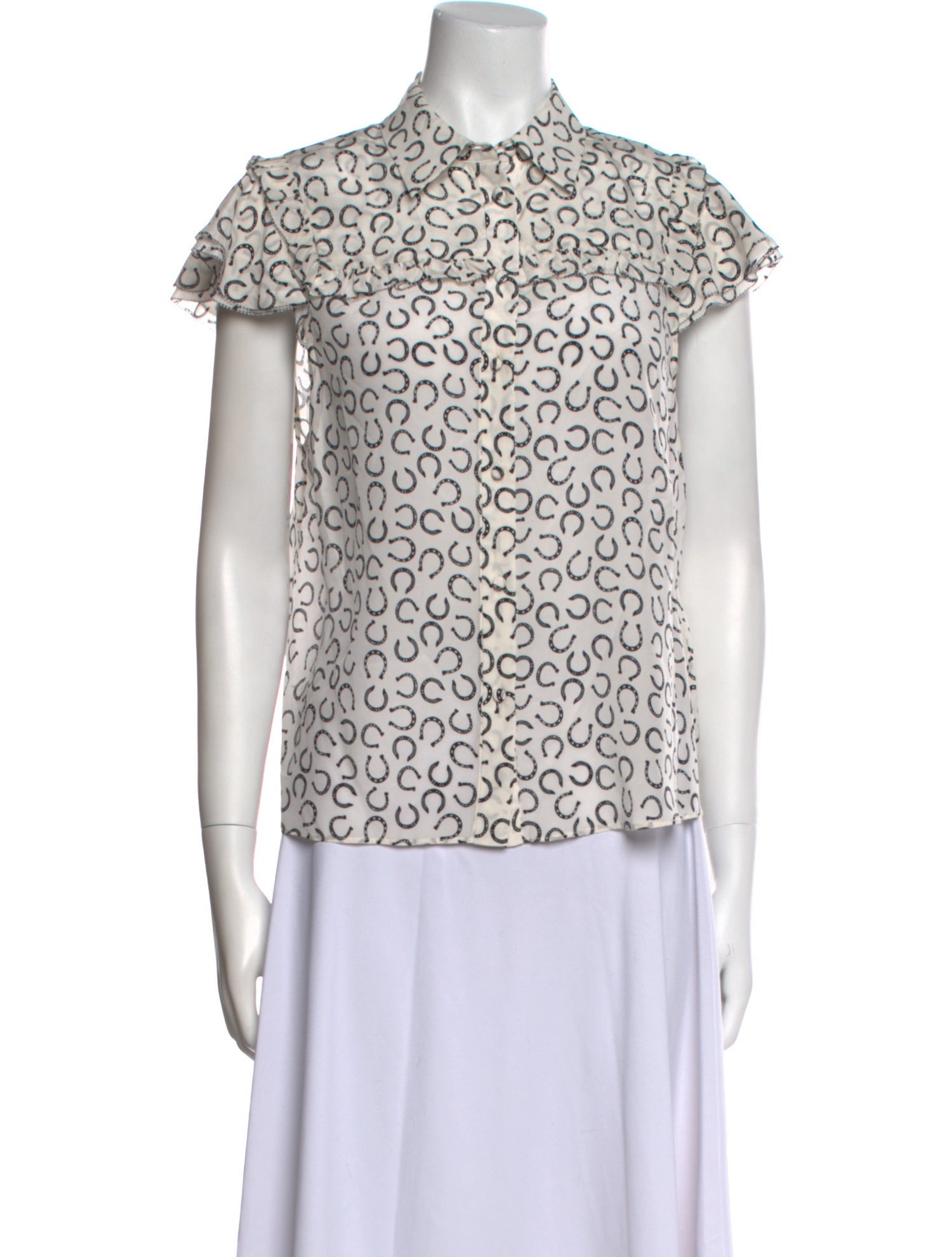 Alice + Olivia Silk Printed Blouse