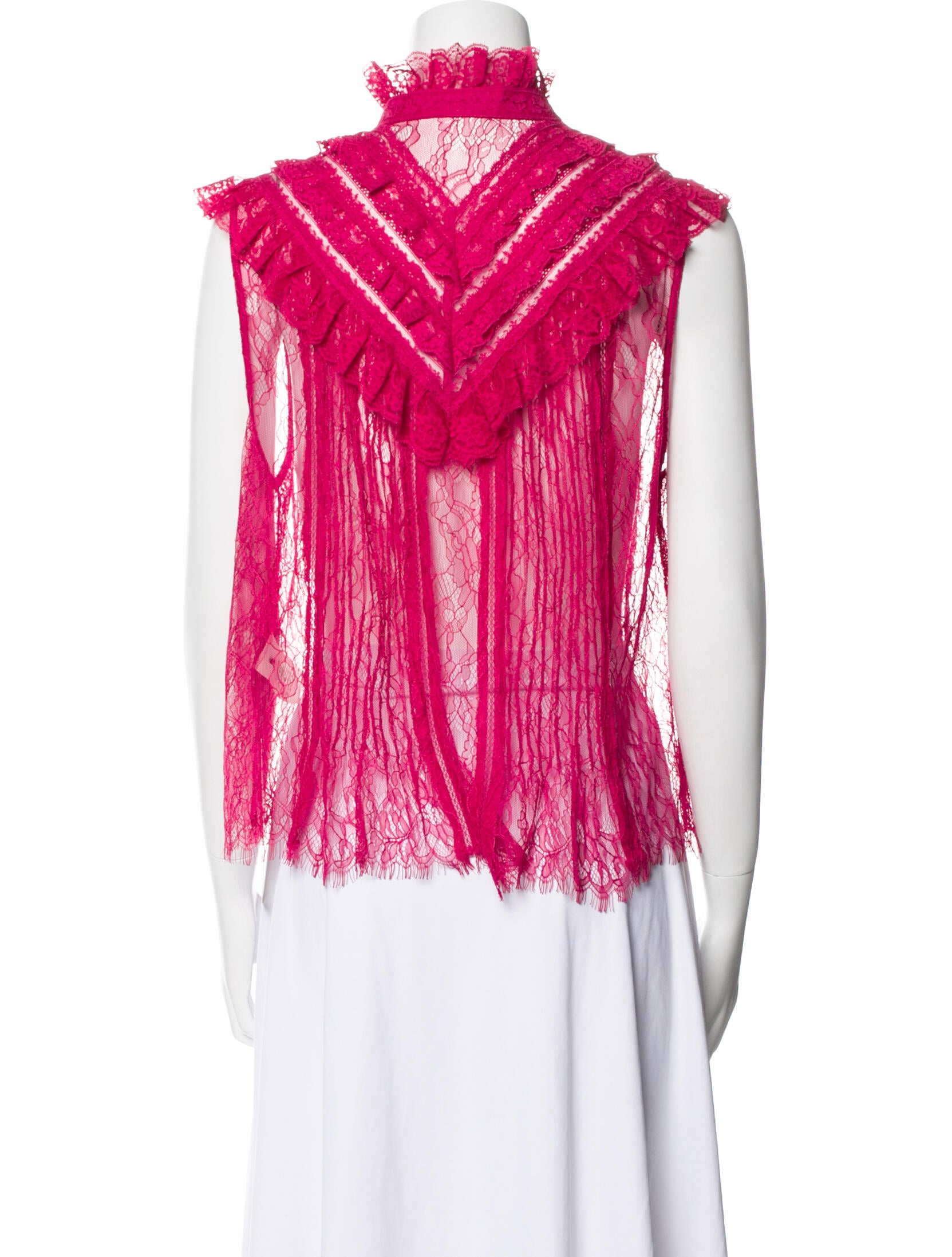 Alice + Olivia Mock Neck Sleeveless Blouse