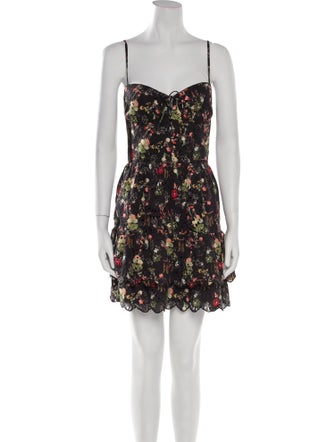 Alice + Olivia Floral Print Mini Dress