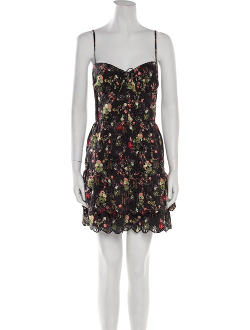 Alice + Olivia Floral Print Mini Dress