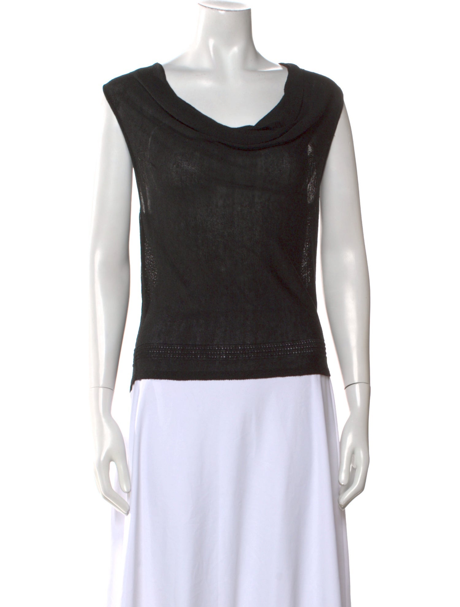 Alice + Olivia Cowl Neck Sleeveless Top