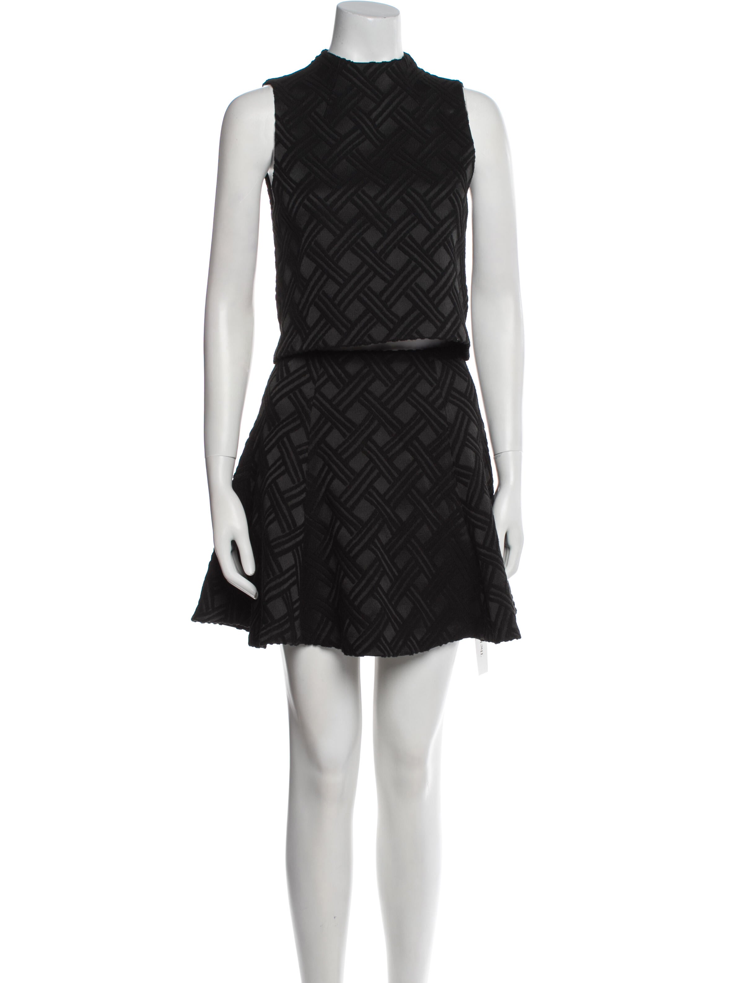 Alice + Olivia Plaid Print Skirt Set