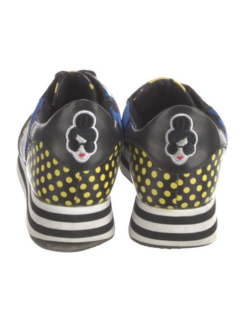 Alice + Olivia Leather Polka Dot Print Sneakers