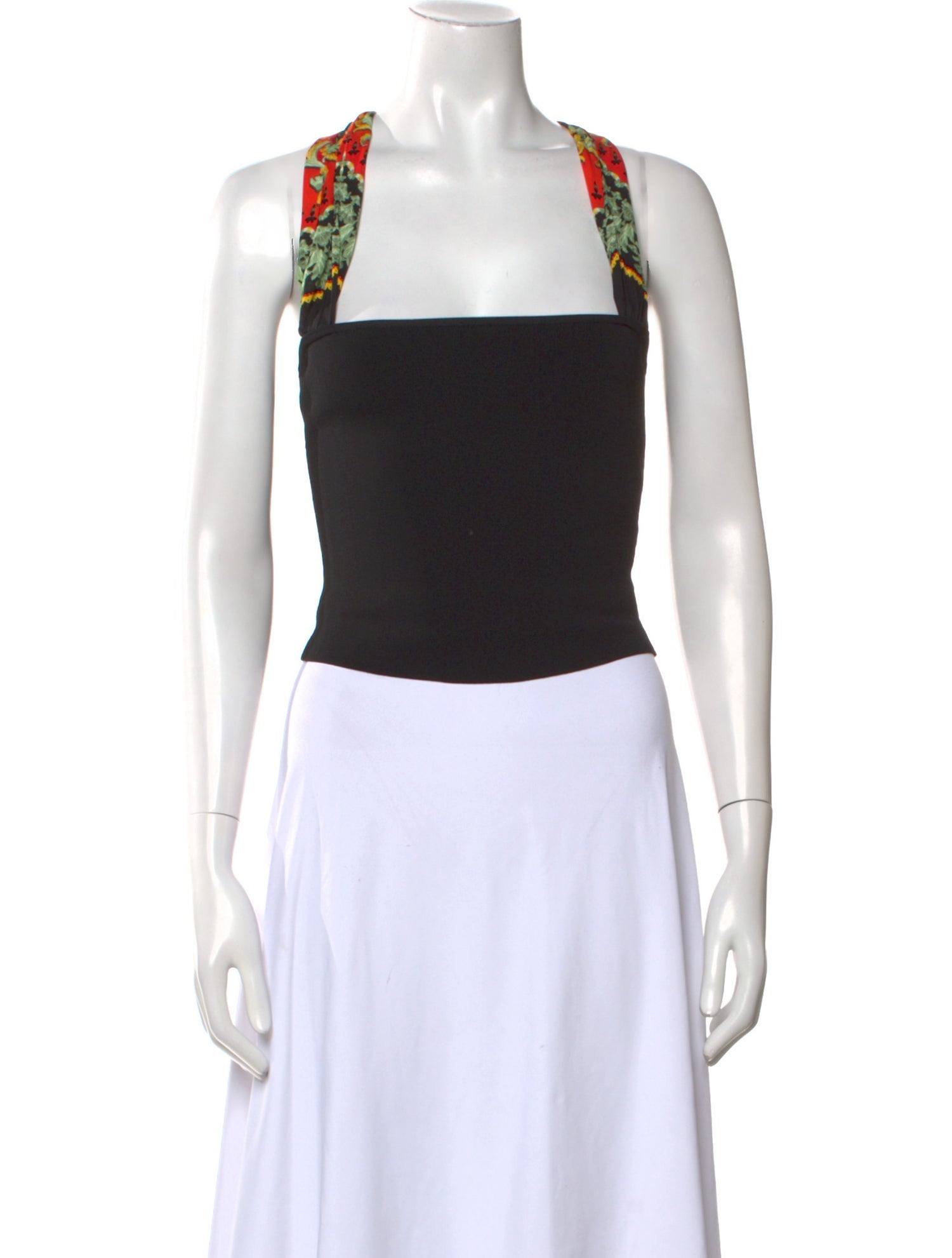 Alice + Olivia Square Neckline Sleeveless Crop Top