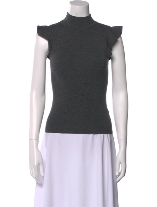 Alice + Olivia Wool Mock Neck Top