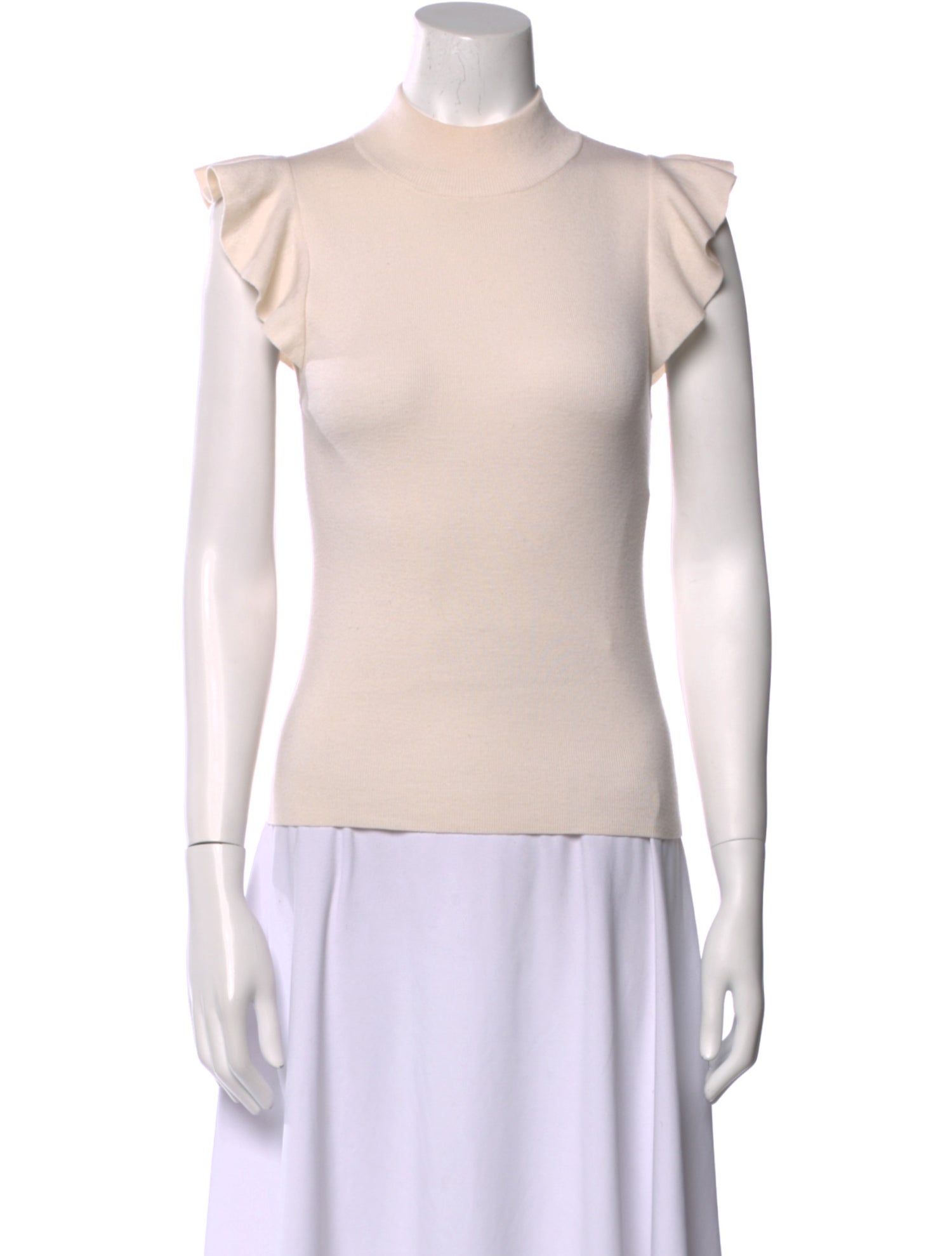 Alice + Olivia Wool Mock Neck Top