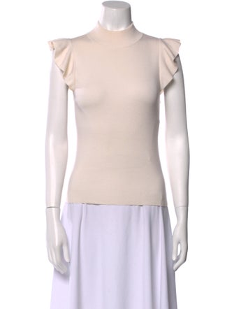 Alice + Olivia Wool Mock Neck Top