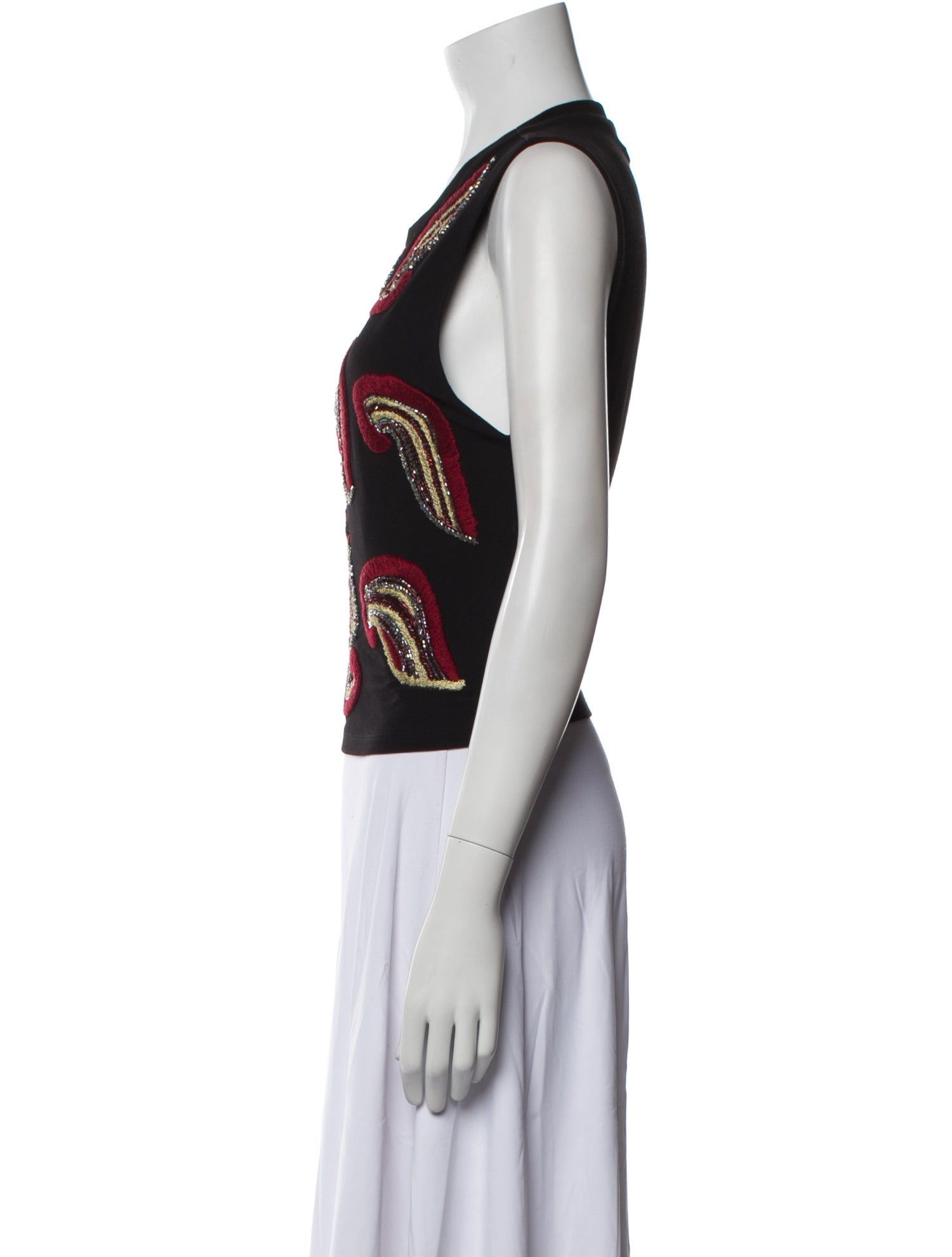 Alice + Olivia Printed Crew Neck Top