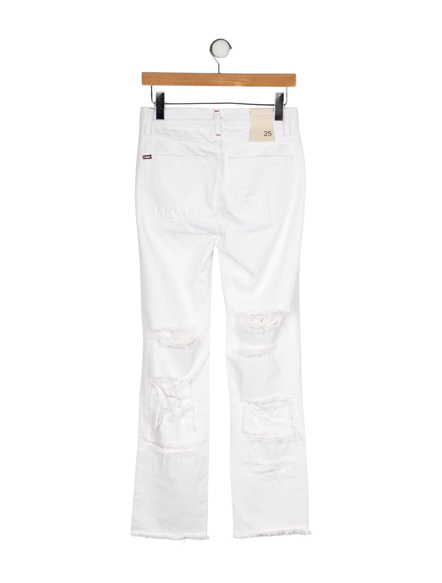 Alice + Olivia Mid-Rise Straight Leg Jeans