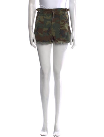 Alice + Olivia Camouflage Print Mini Shorts
