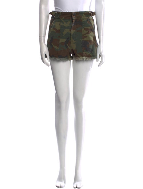 Alice + Olivia Camouflage Print Mini Shorts