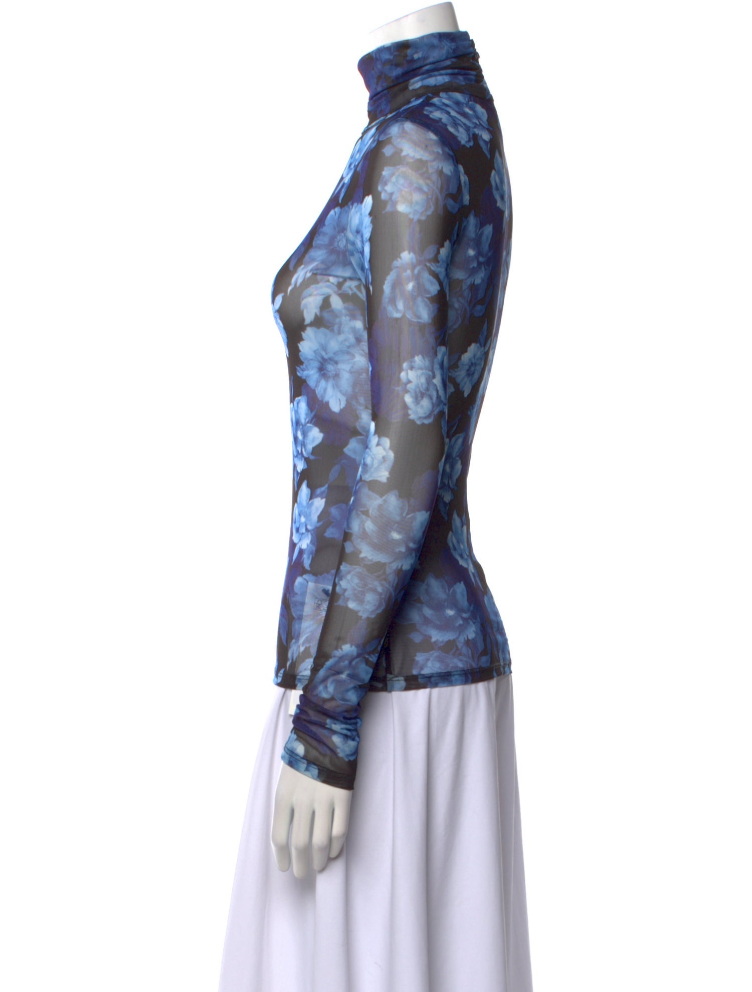 Alice + Olivia Floral Print Turtleneck Top