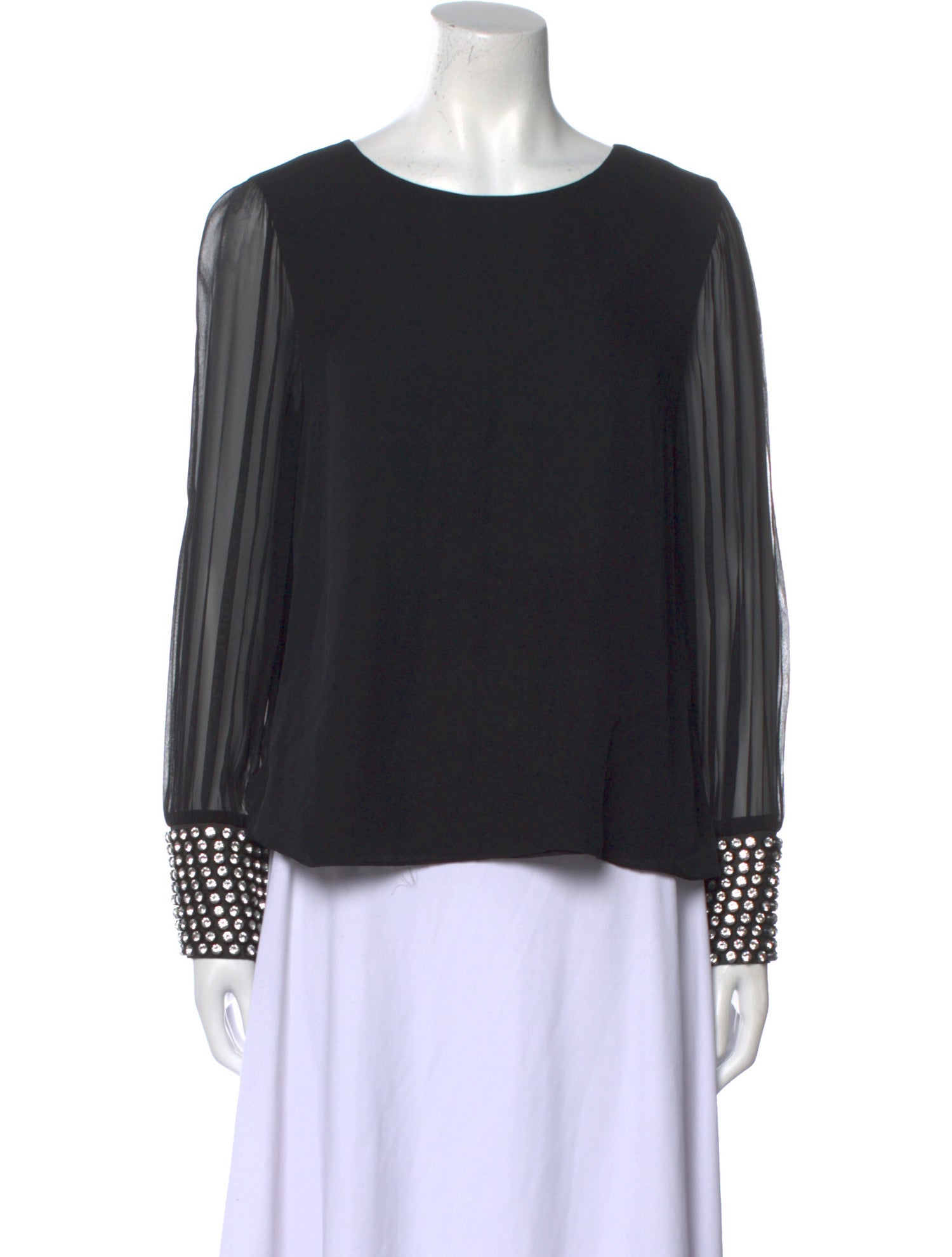 Alice + Olivia Silk Scoop Neck Blouse