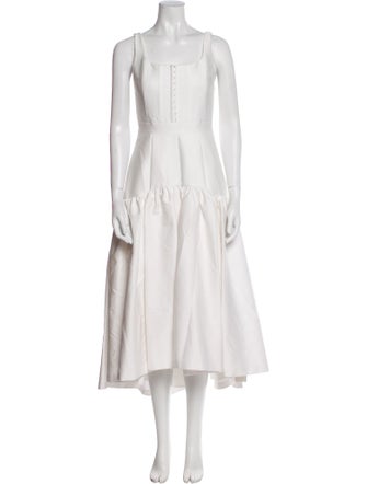 Alice + Olivia Square Neckline Long Dress